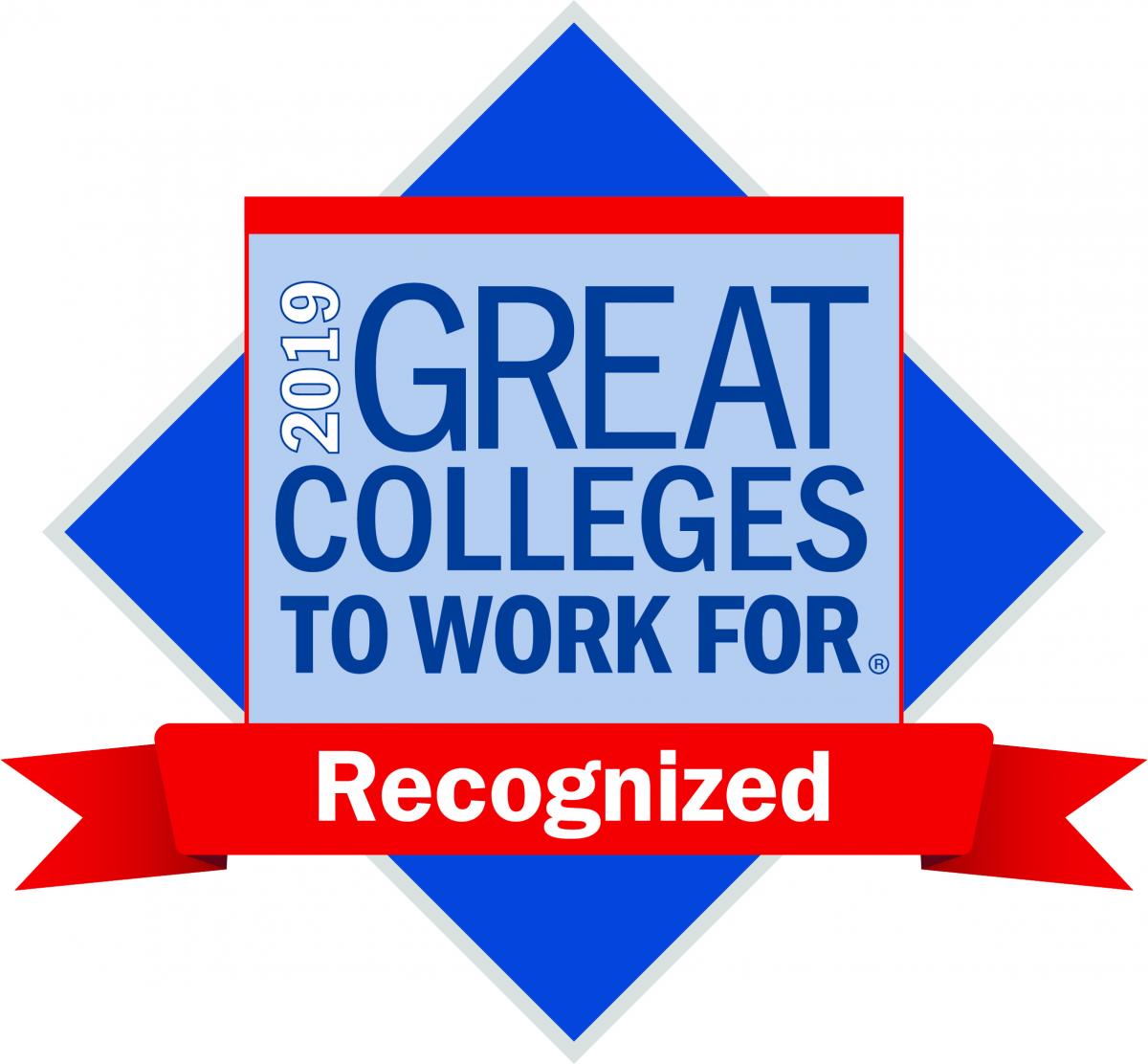 2019 Great Colleges to Work for Recognized