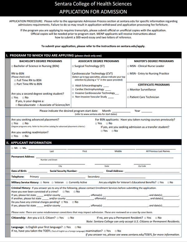 Sentara Job Application Status